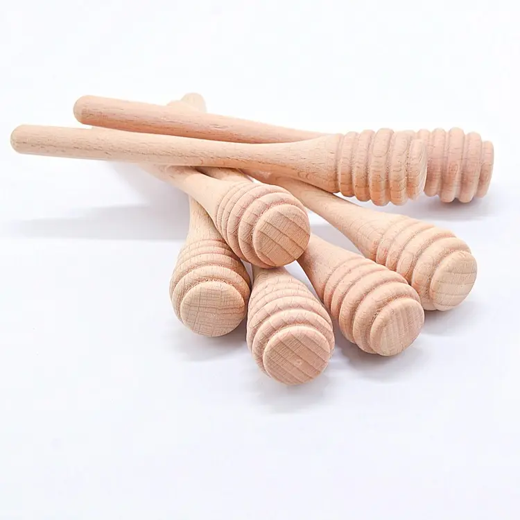 Newell Wooden Dippers Stir Ecofriendly Mixing  Wooden Honey Stick For Honey Packaging
