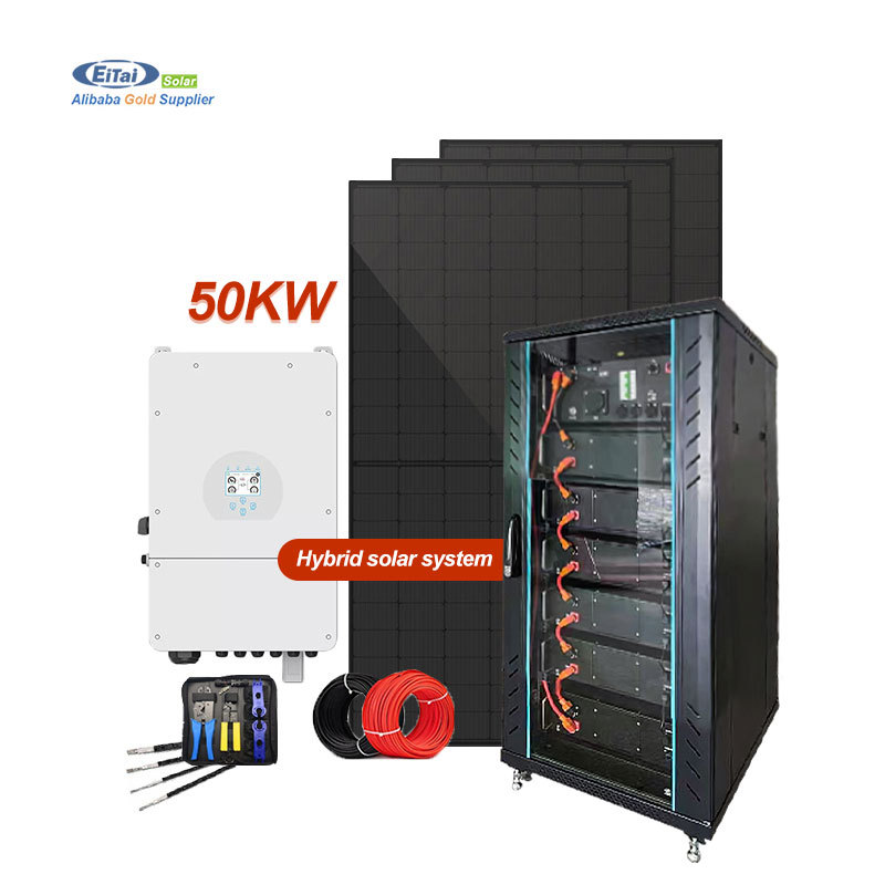 EITAI Three Phase 50Kw 100Kw Hybrid High Voltage Solar Panel Power System For Commercial Industrial Large Power Plant