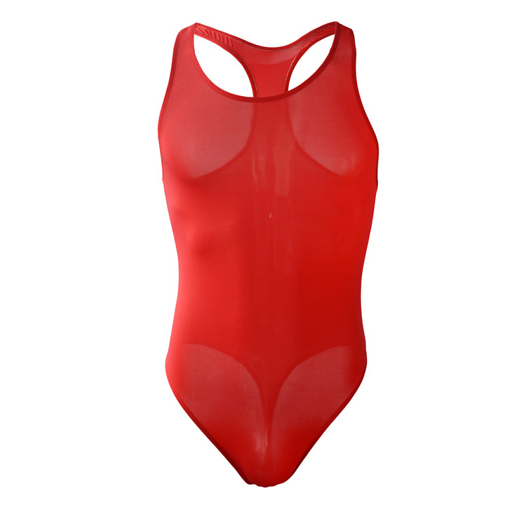 Men's Sexy High Cut G String Underwear Ice Transparent One Piece Open V String G String For Men
