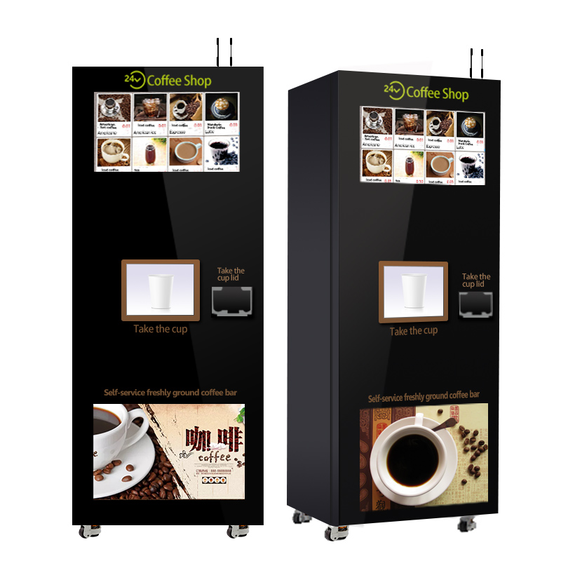 Automatic Combo Self-Service Espresso Coffee Vending Machine Automatic With 23.8 Inch LCD Touch Screen Display