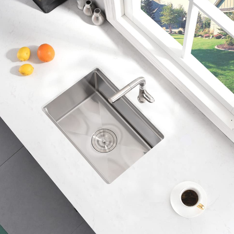 Handmade Stainless Steel Sink Set Single Bowl Small Kitchen Bar and RV Sink with All Accessories