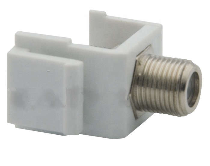 Высокое качество, оптовая продажа, подключение к телевизору F Coax Keystone Jack's in White