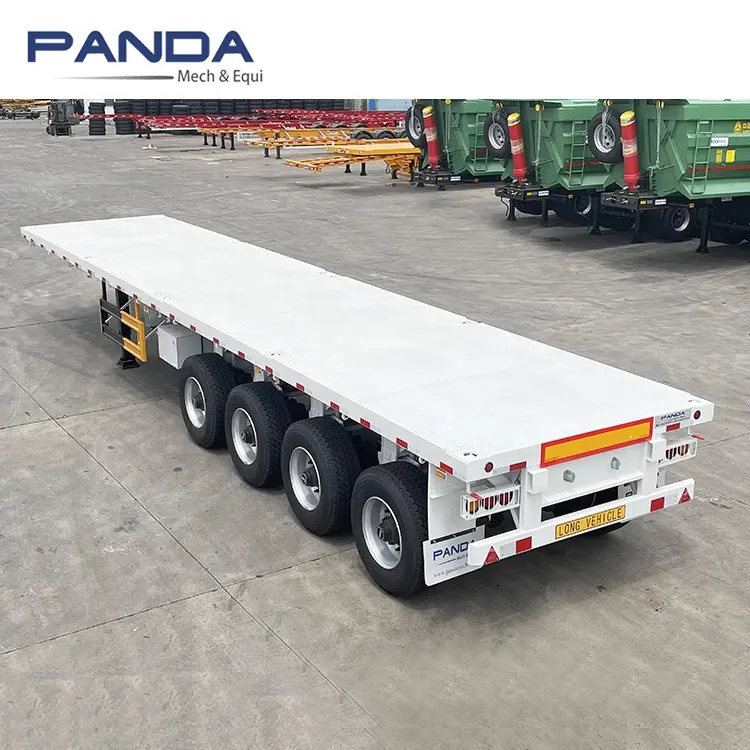 High quality 4 axle container flatbed flat bed semi trailer for sale Kenya