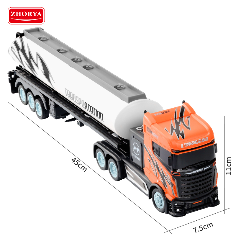 Высококачественный 4wd 1/16 rc контейнеровоз Zhorya, игрушечный самосвал с дистанционным управлением из сплава