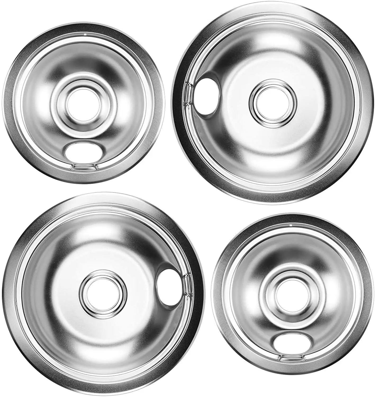 316048413 series drip bowl 8 inch 316048414 series drip bowl 6 inch chrome plated  suitable for electronic surface burner