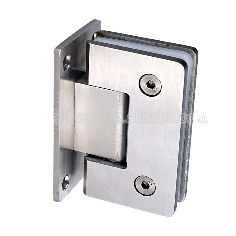 stainless steel satin wall mount single side glass shower door hinges