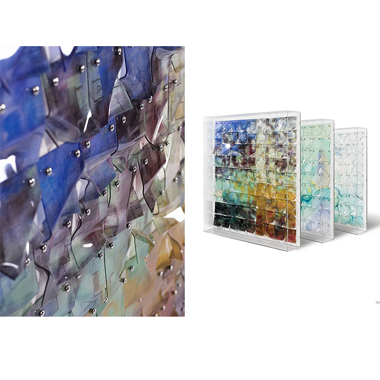 Professional Artist Design 3D Wall art Modern bending acrylic luxury Framed contemporary art painting for hotel wall decor