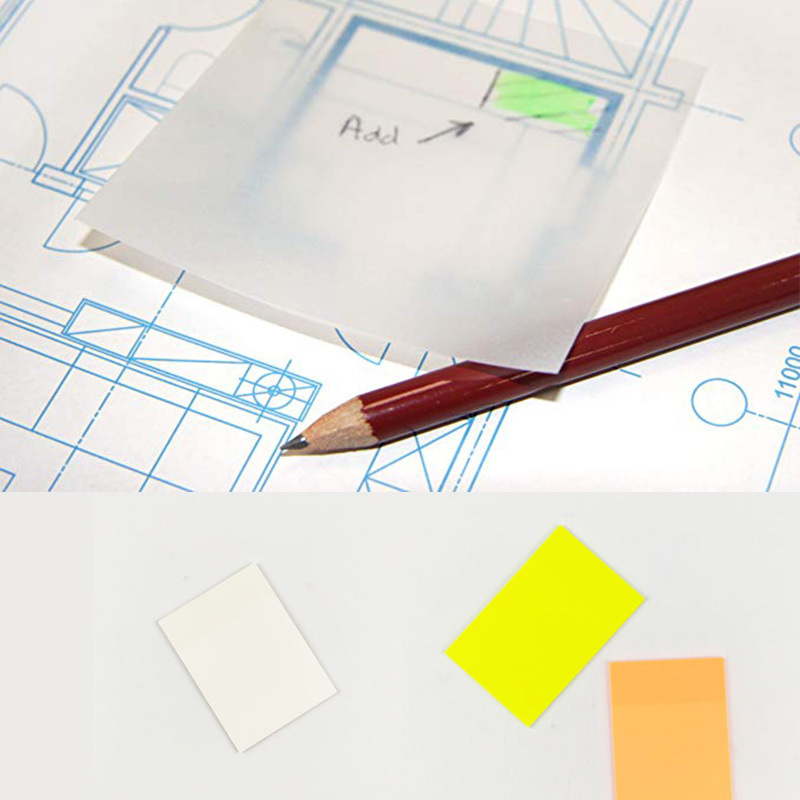 Custom 3" X 3" Clear Sticker Memo Pad 76 X 76 Semi Transparent Post-it Note Sticky Notes