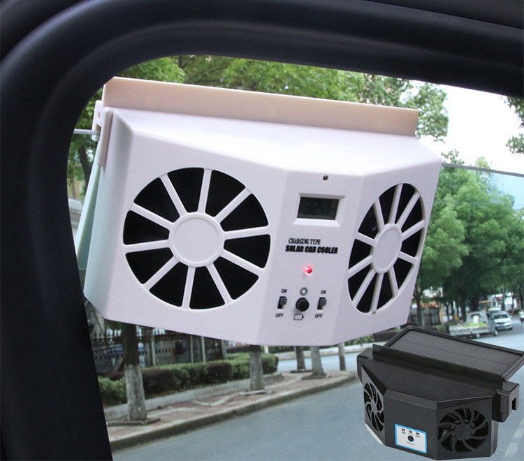 Car Window Fan High Power Motor Air Circulating Cooling System 12 volt Solar Car Fan