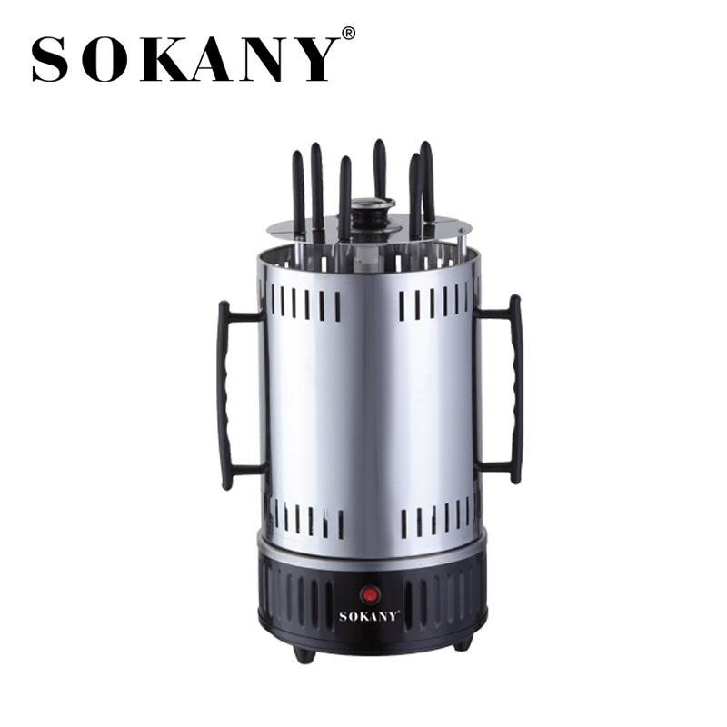 Sokany печь для барбекю, машина для шпажки 6111, домашняя Бездымная барбекю-тарелка, баранинные кубики, жареные на шпажке
