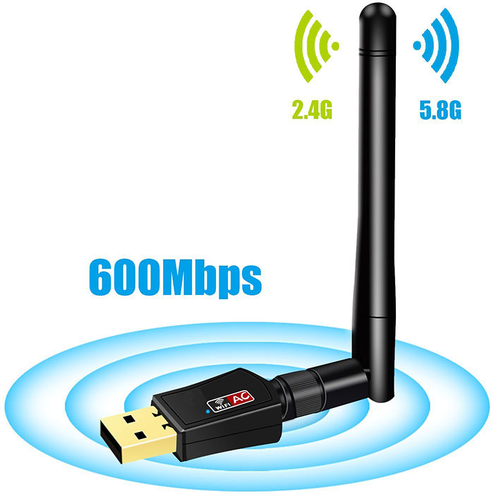 USB Wi-Fi адаптер 600 Мбит/с, 3,0 + 5 ГБ, 802,11 + 2,4 ГГц