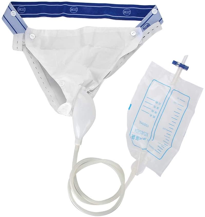 Silicone Urine Collector with Two Urine Catheter Bags, Three Type Optional for Man Woman Elderly