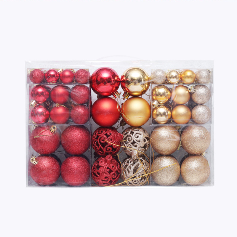 2021 New amazon hot sale stock 6cm colorful cheap decorative plastic christmas ball ornament for indoor home decoration