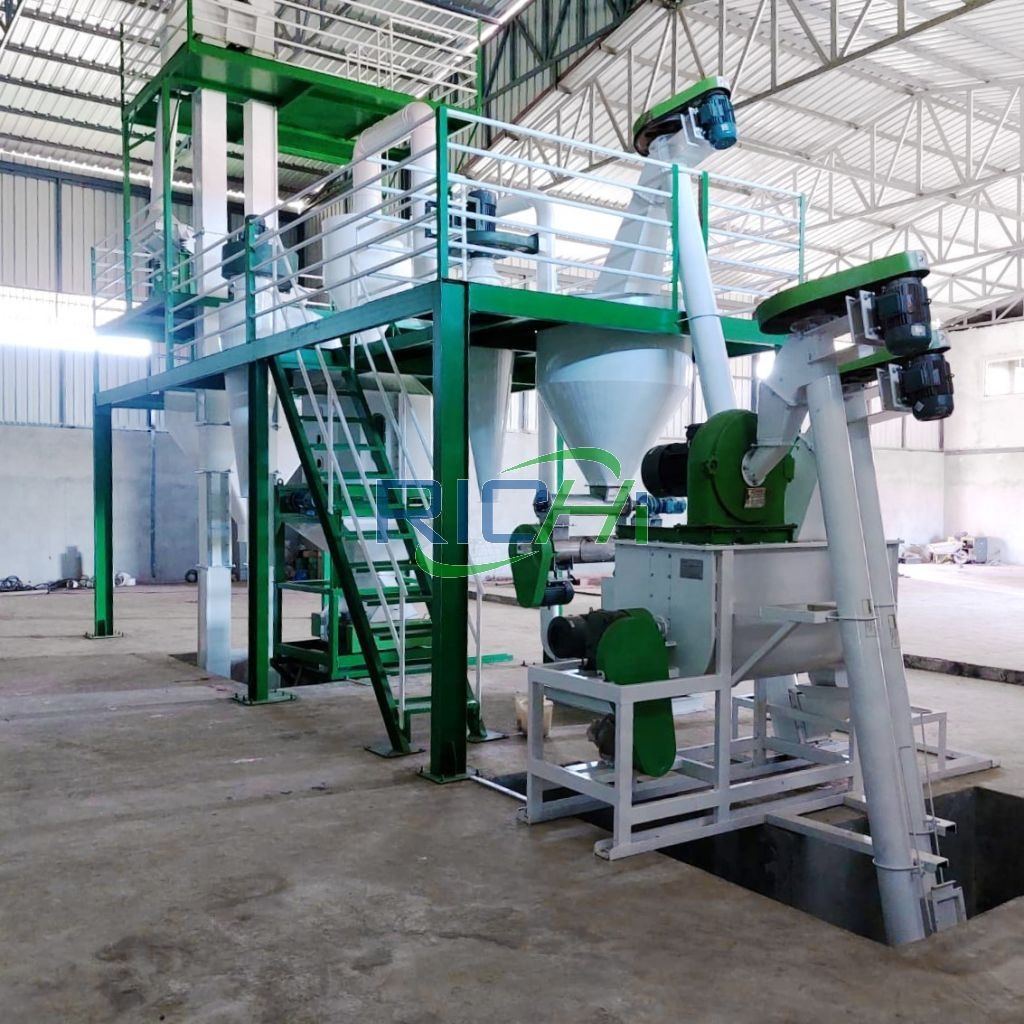 1000kg Per Hour Small Dairy Poultry Chicken Feed Machine Processing Line For Sale