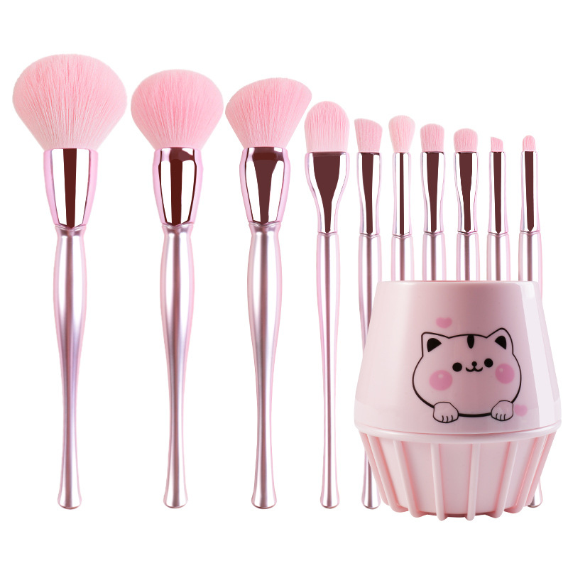 Оптовая продажа, Docolor Cosmetics, образец кистей, бесплатный красивый цвет, 8 шт. косметических кистей для макияжа, персонализированные