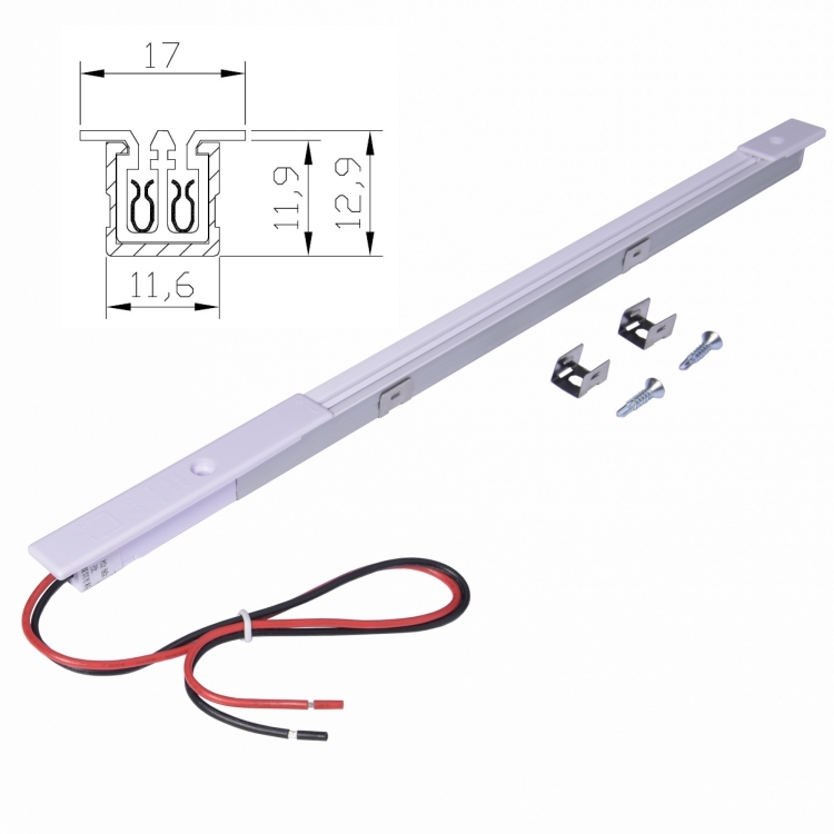 12v24v 2-проводной dc led мини алюминиевый профиль трека система линейный источник направляющей для полки супермаркета трек с входной разъем