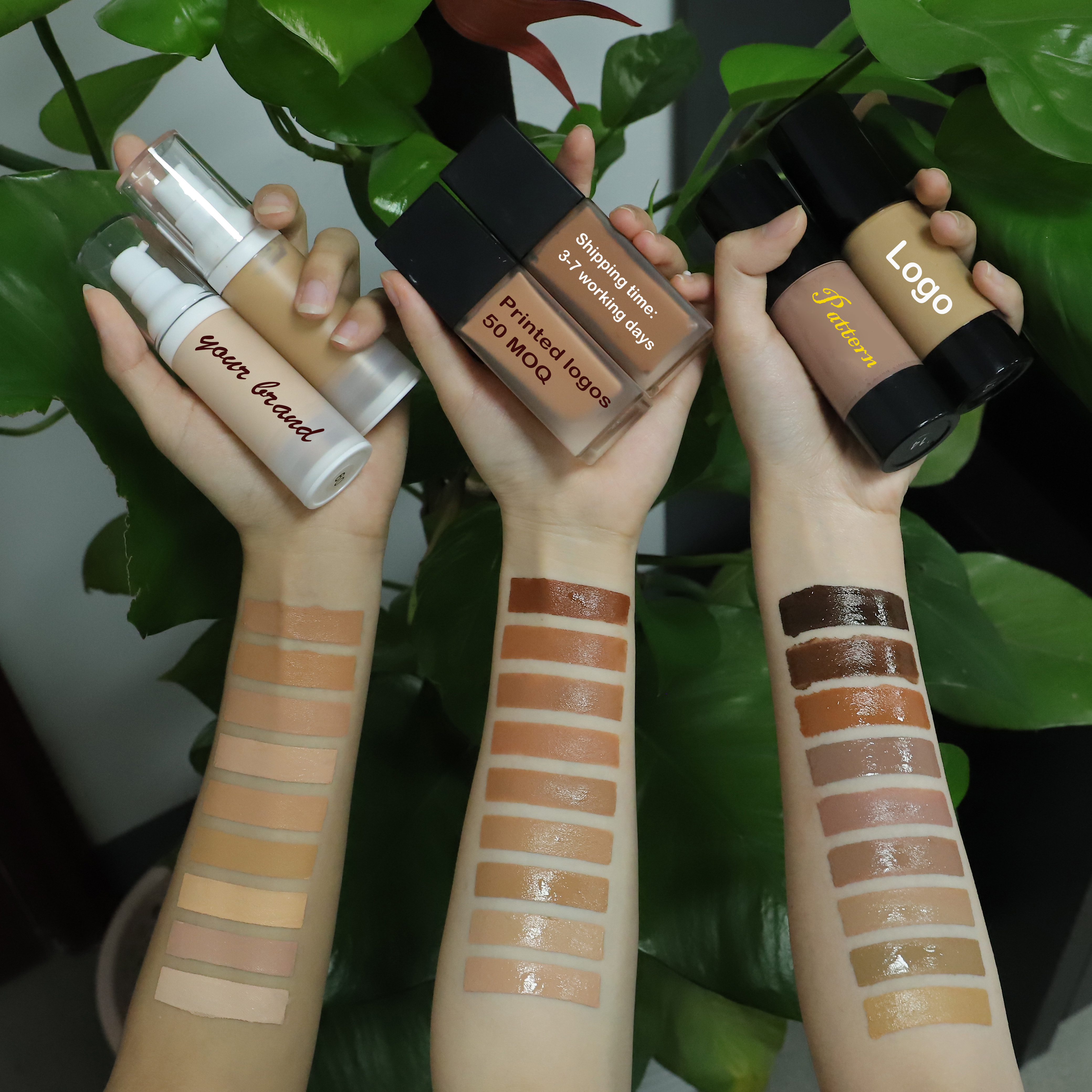 F2Ar Private Label SPF30 Vegan Waterproof Long Lasting Face Concealer Makeup Matte Liquid Foundation