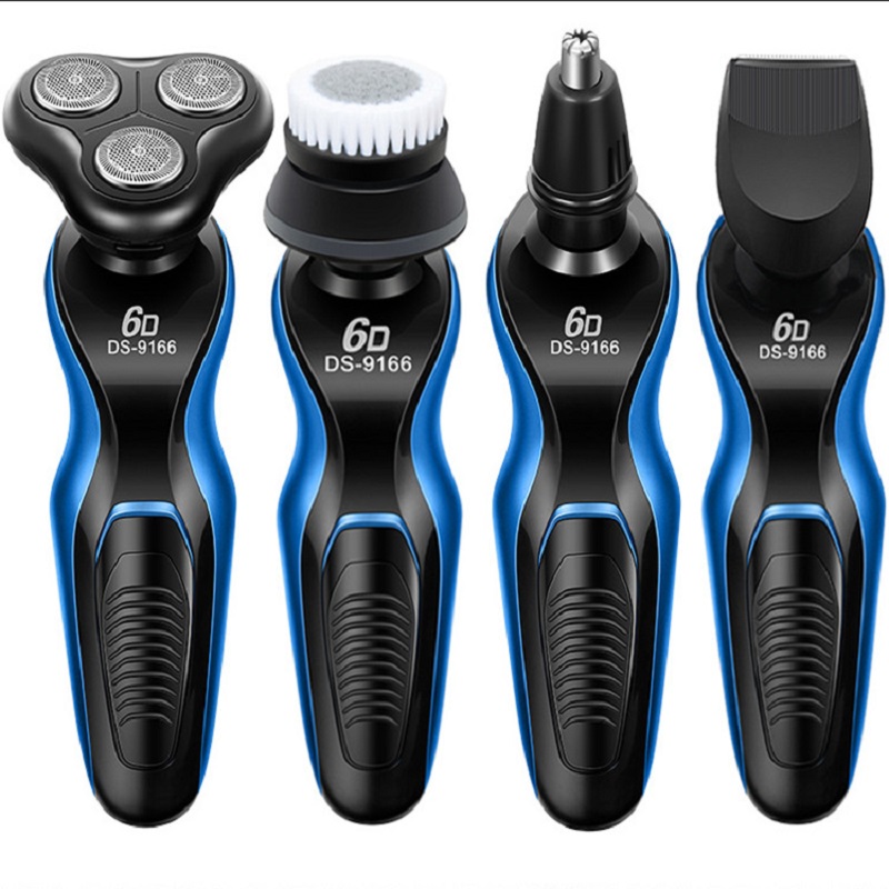 Portable Rechargeable Barber Afeitadora Electrica Head Hair Clipper Multifunction 4 In 1 Electric Shavers For Men