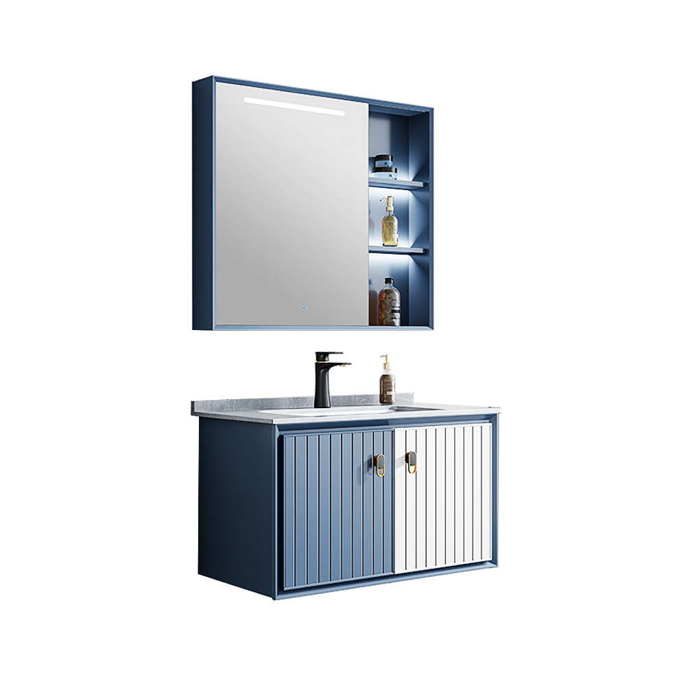 Modern Wall-Mounted Bathroom Vanities Toilet Storage, Dressing Table Furniture Set,Sink Cabinet With Mirror Cabinet