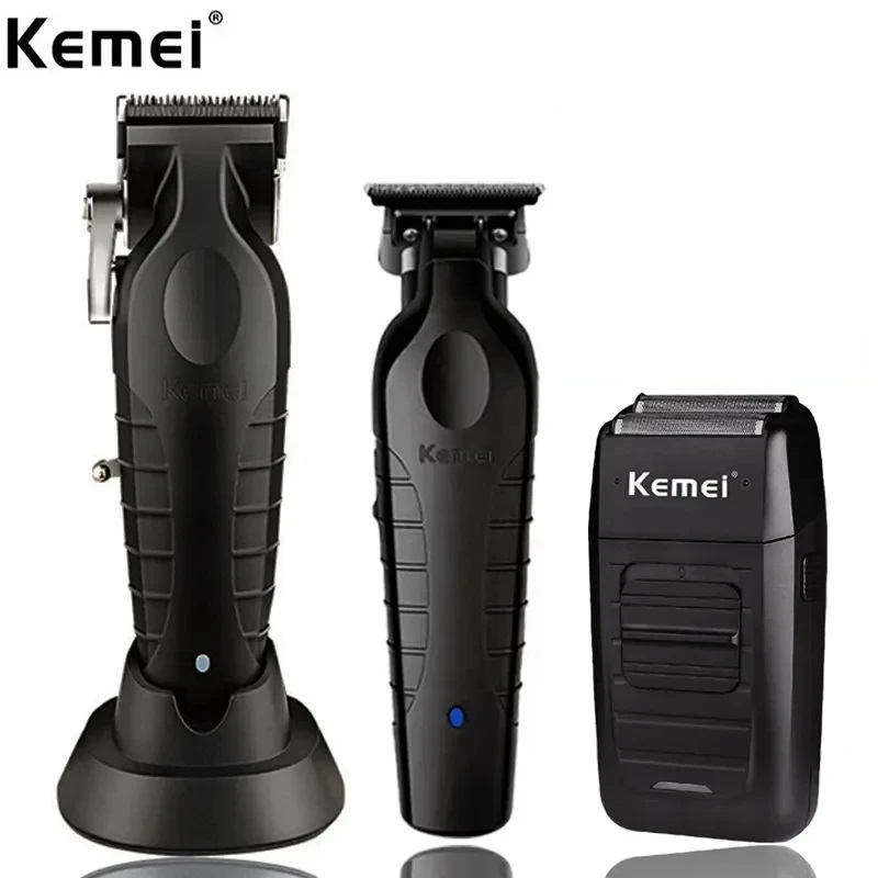 KEMEI Manufacturer Cordless USB Rechargeable Electric Hair Trimmer Set km-2299 Professional Barber Clipper Set