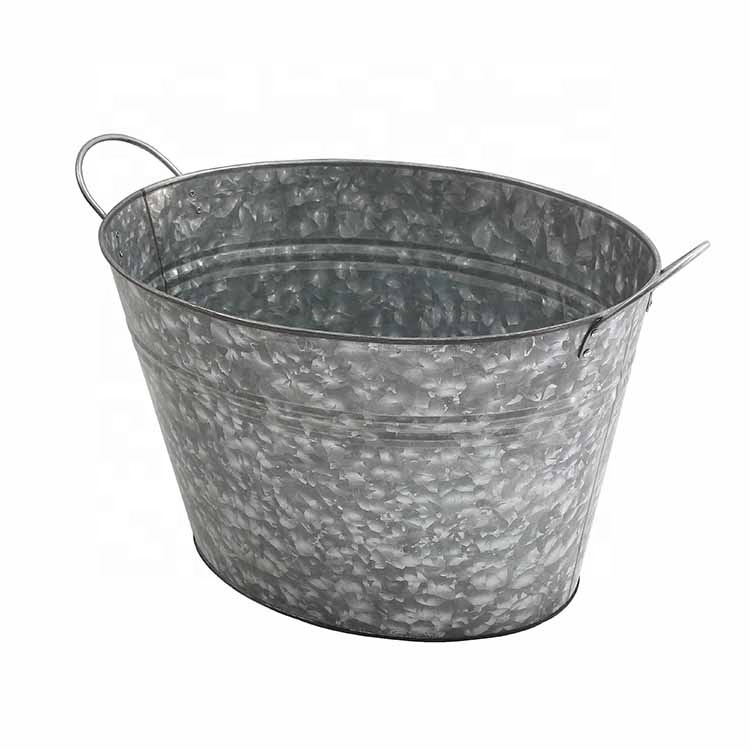Wine Beer Bucket Bottle Tubs Buckets Farmhouse Galvanized Ice Metal Beverage Tub
