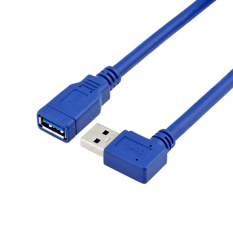 5 Гбит/с правый угол 90 градусов USB 3,0 Удлинительный кабель папа к гнезду адаптер USB шнур