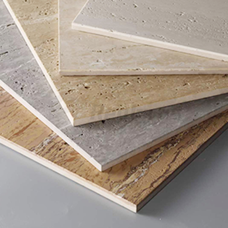 Realgres Modern Travertine Porcelain Tile Slab For Bathroom Countertop Floor Wall