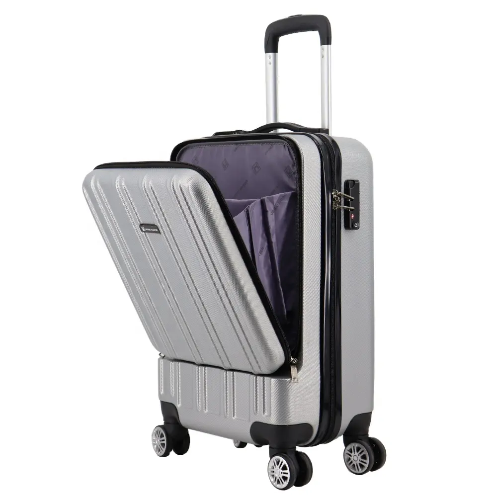 ABS Front Laptop Luggage 20 Inch Carry-on traveling bag luggage trolly suitcases 4 Spinners Travel Luggage