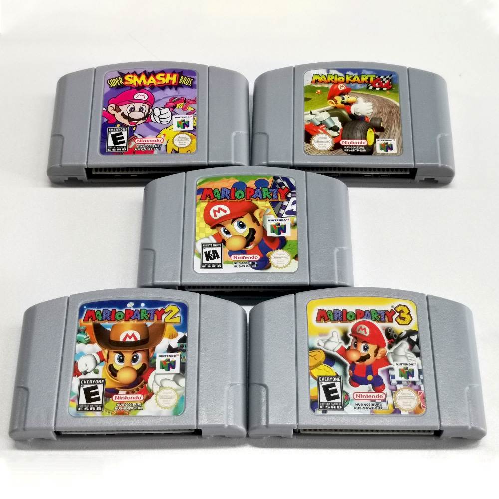 Английский Ретро N64 карты игры Everdrive N64 картриджи N64 игра для Марио партии 1 2 3/