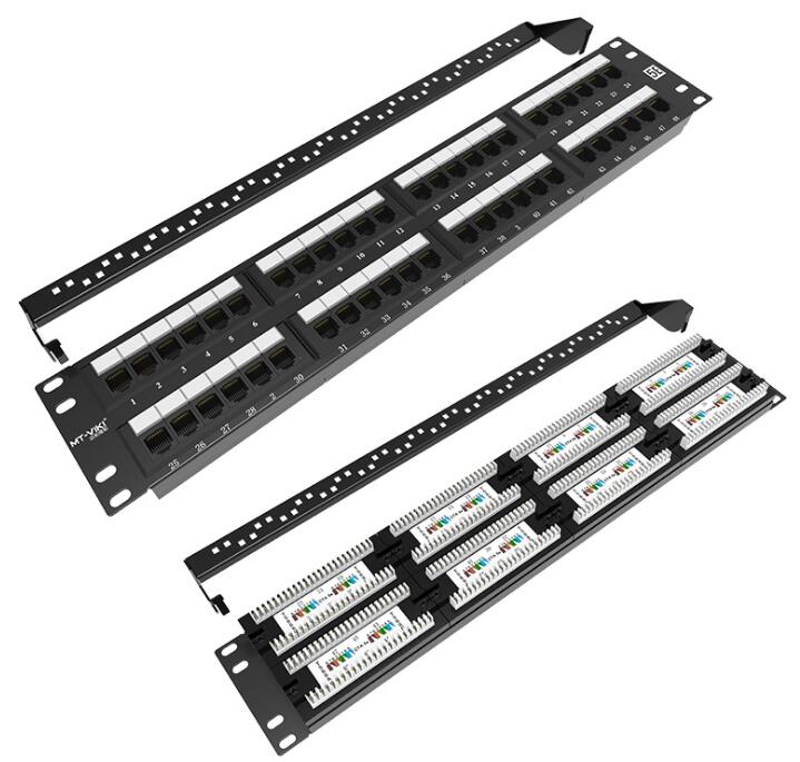 Cat6 UTP 24 порта патч-панель с бар, Модульная патч-панель, категория 7 FTP пустая патч-панель Телефон cat3 50 порт Панель