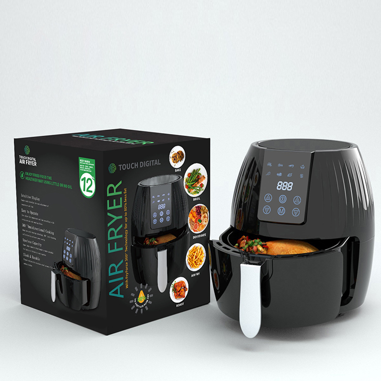 Carbon Steal 304 Two Dual Zone Oven Food Air Fryer