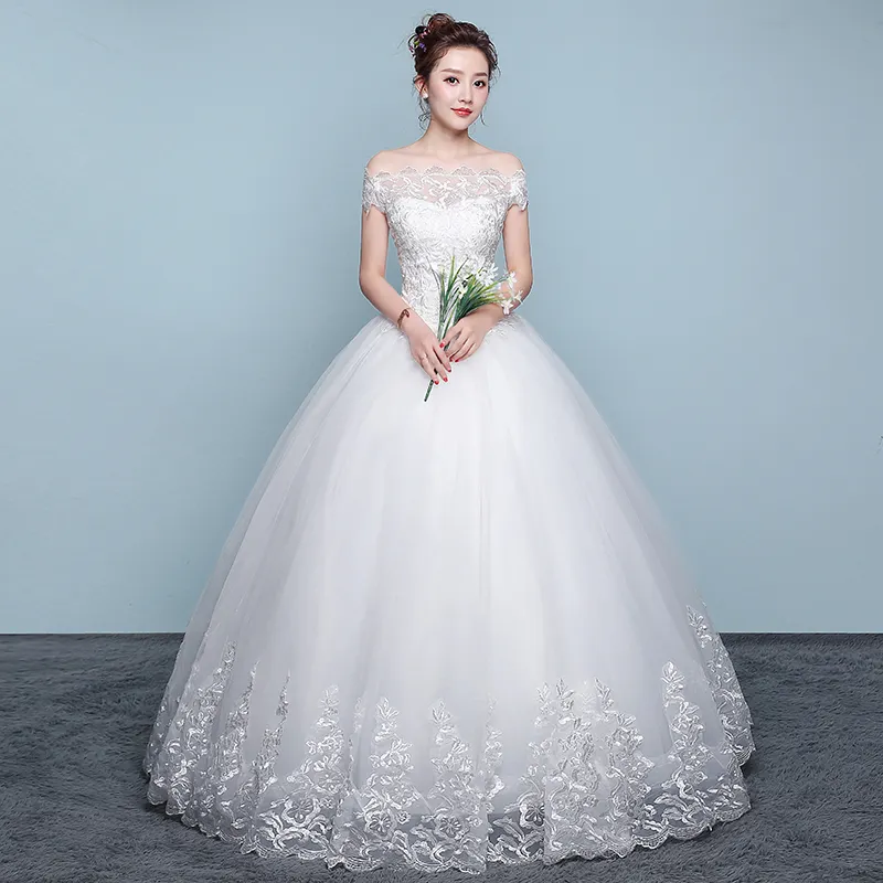 dress for wedding party women crystal applique bridal gowns wedding dress LSYNM070