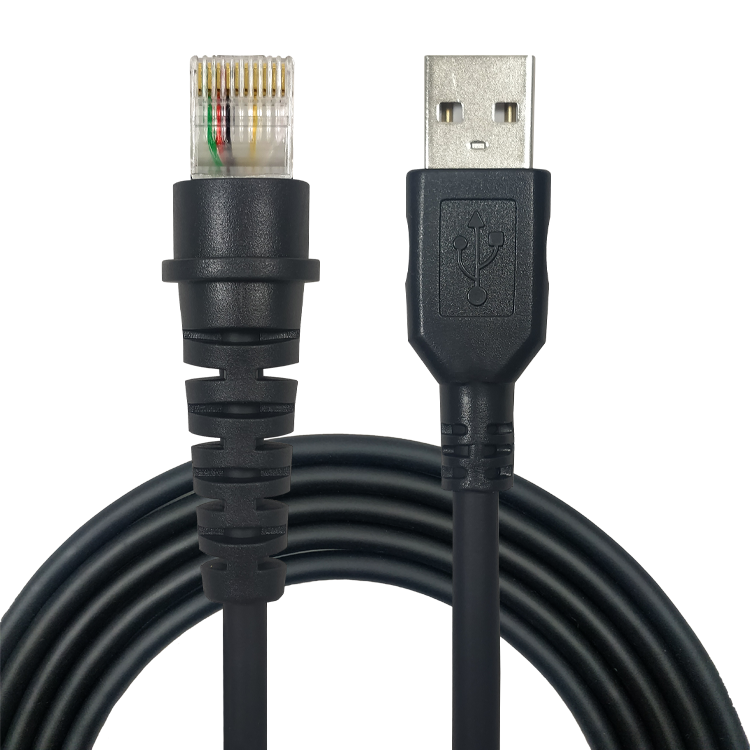 Качественный кабель 2 м USB к Rj45 Мужской POS кассовый аппарат кабель для Honeywell 3800G 4600G сканер штрих-кода USB кабель