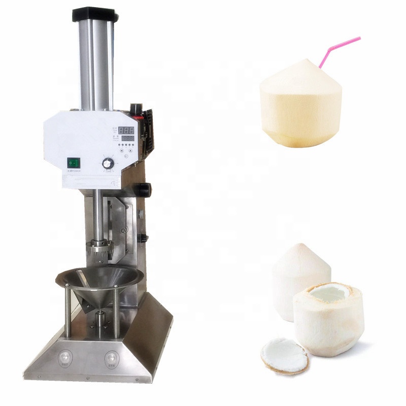 New design automatic young coconut diamond cutting trimmer peeling processing machine