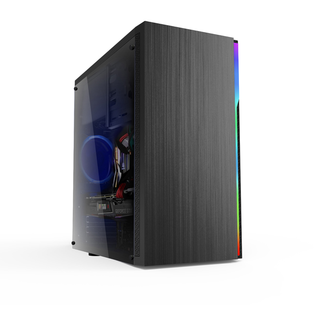 Soeyi фирменный новый дизайн RGB полосы mикро ATX Настольный башня акриловый корпус Diy чехол для ноутбука шасси