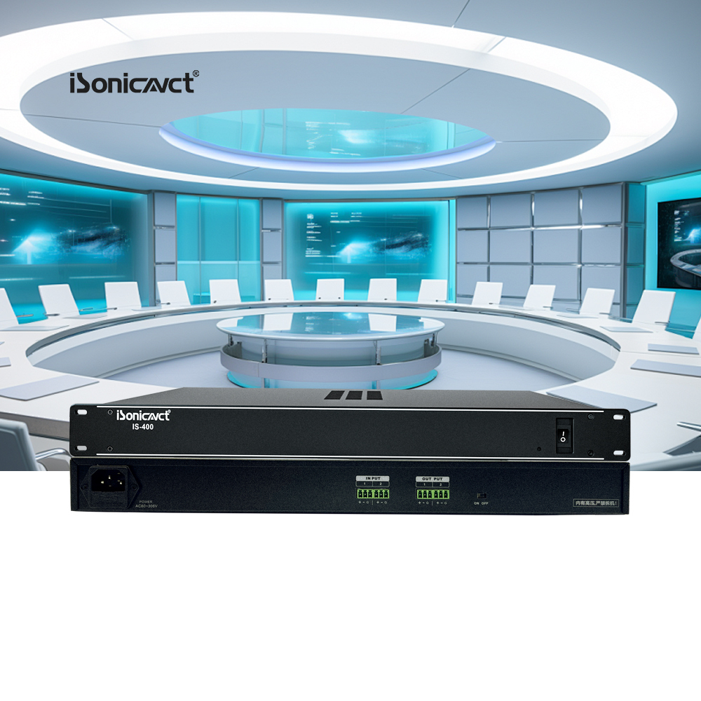 iSonicavct IS-400 Audio Video Solutions Digital Voice Gainer Sound Device Professional Auto Feedback Microphone Echo Processor