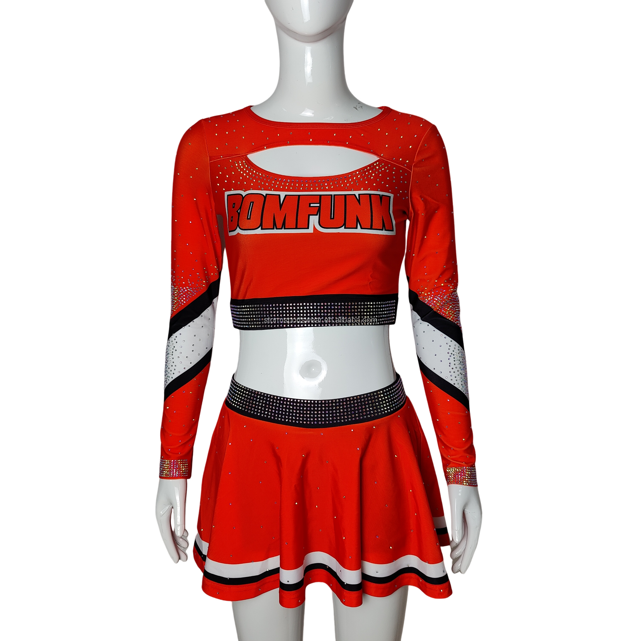 Wholesale cheerleading practice wear custom cheer top and short hot selling cheerleading uniform
