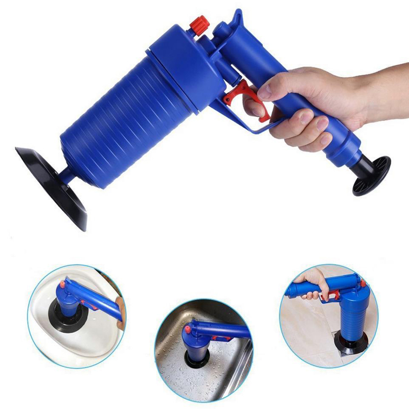 Toilet Plungers Kitchen Cleaner Kit Home High Pressure Air Drain Blaster Pump Plunger Sink Pipe Clog Remover Toilets