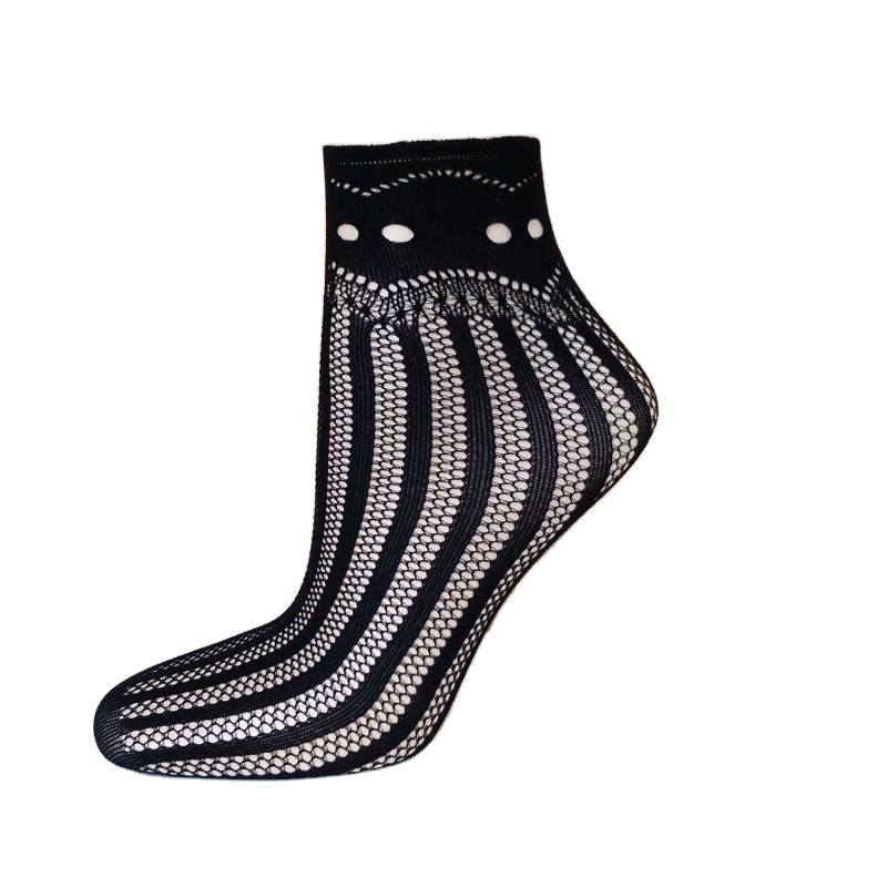 Bag Fashion With High Quality Mesh Thin Section Small Mesh Love Flowers Sexy Fishnet Women's Art Socks