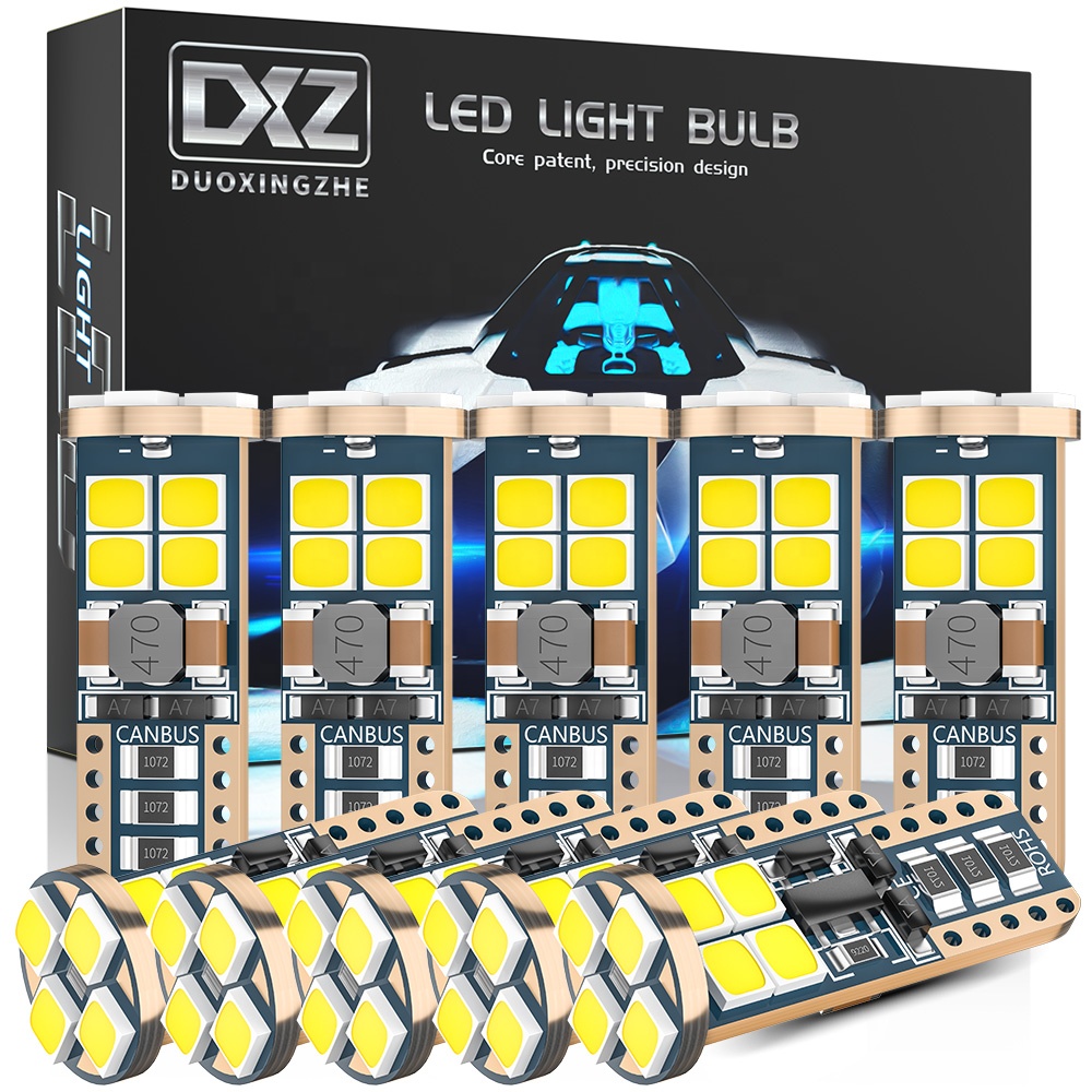 DXZ 10 шт. Canbus W5W T10 Светодиодные лампы 12-SMD 12 В/24 В 6500 к белый 194 168 Автомобильный Интерьер Карта купольные огни парковочный свет автомобильная лампа 4 Вт