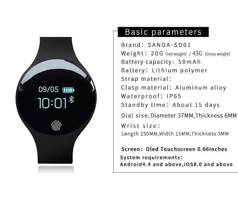 Sanda SD01 Functional Unisex Smart Wristwatch LED Digital Clock Water Resistant Phone Sport smart watch women 2021