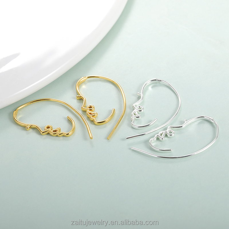 Fashion Punk Metal Abstract Hollow Out Face Dangle Earrings For Women Statement Long Drop Earrings Jewelry Earrings