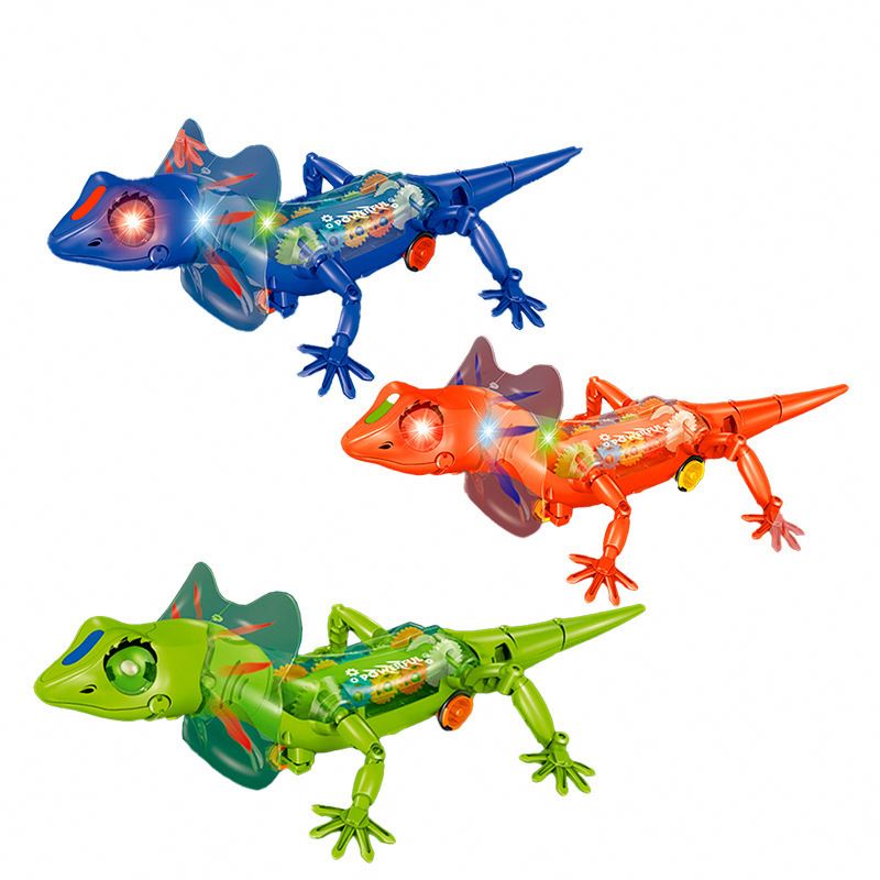 Net Red The same style with Electric universal lizard with light and sound effect children's animal model boy gift