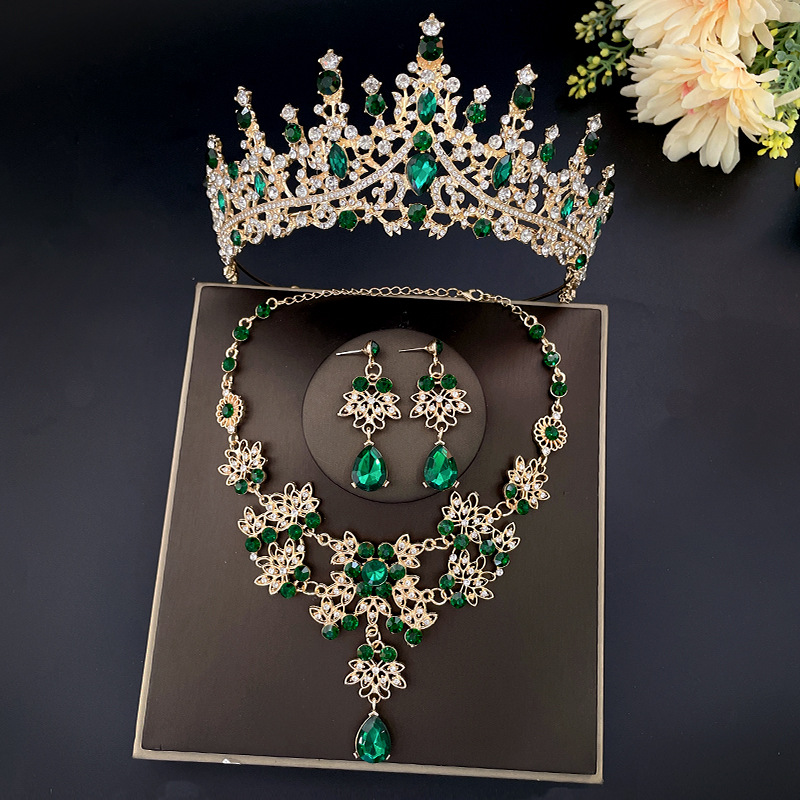 Personalized Rhinestone Tiara and Earring Set for Special Birthday Occasions