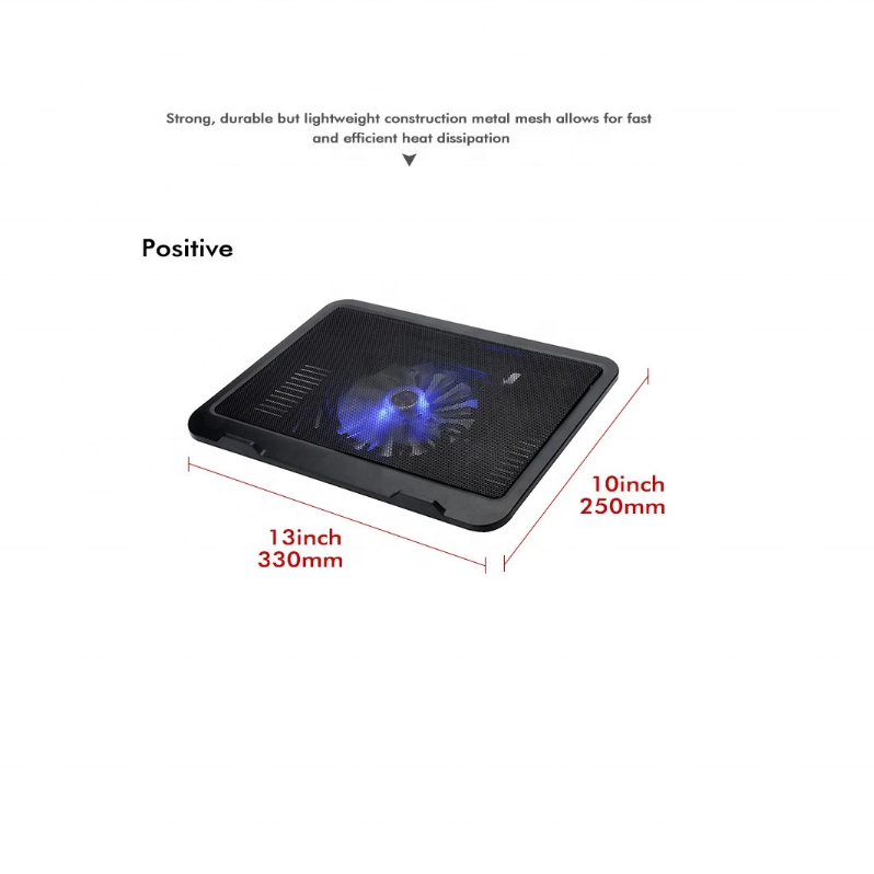 N19 notebook cooler 14 inch LED light fan usb Mini Laptop Cooler Blu-ray cooling pad