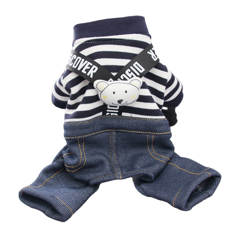 OUR Pets Fashion Poodle Puppy Jeans Cover Adorable Casual Dogs Wear