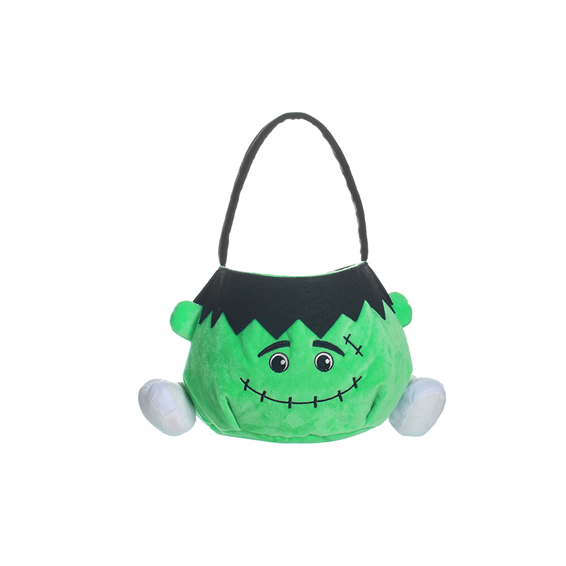 Halloween Basket Wholesale Green Halloween Candy Bucket Kids Trick Tote Bag