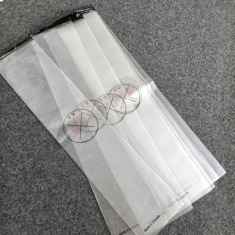 Wholesale Custom plastic pvc packing bags for hair extension, Waterproof Packing Frosted Zipper Bags For Hair