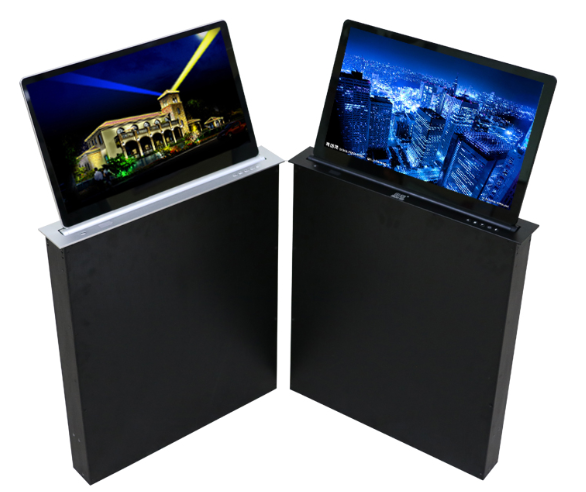 Conference table mount touch screen office desk LCD lift mic for paperless conference system