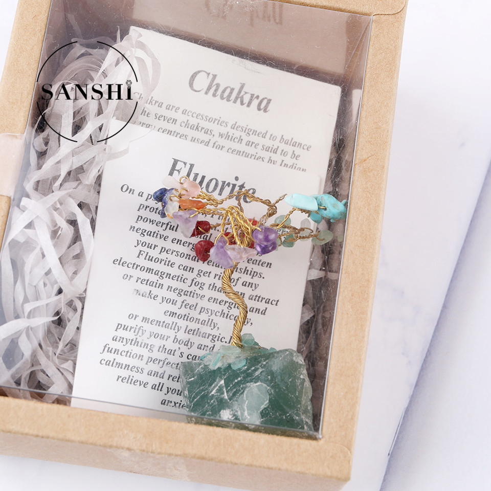 Handmade Wire Jewelry Custom Life Tree Home Decration Natural Love Jewelry Crafts Gemstone Energy Tree